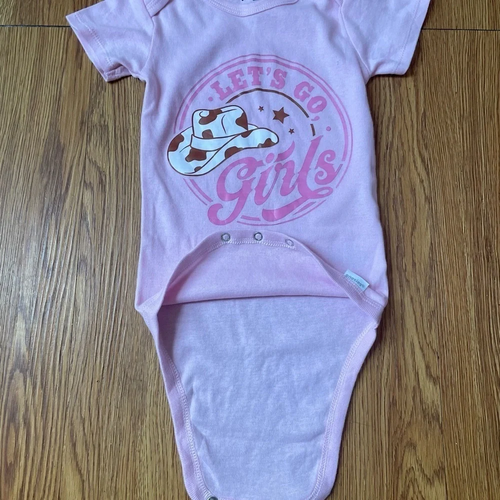 “Lets go girl” onesie cowgirl babygirl bodysuit